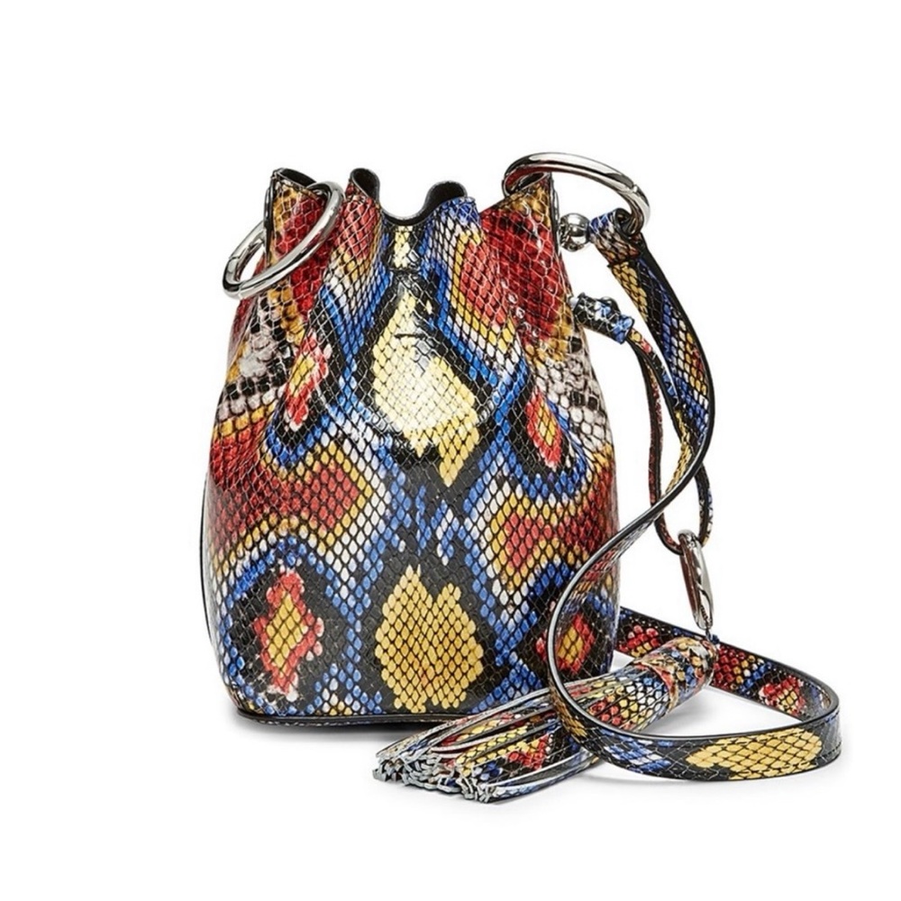 Rebecca Minkoff Mini Kate Reptile Bucket Crossbody